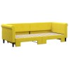 Lit de jour avec lit gigogne jaune 80x200 cm velours 