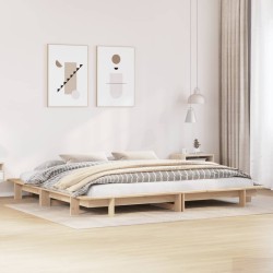 Cadre de lit sans matelas 180x200 cm bois massif de pin 