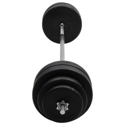 Barre d'haltères avec plaques 60 kg 