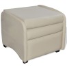 Fauteuil pliable crème similicuir 