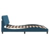 Cadre de lit sans matelas bleu 180x200 cm velours 