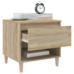 Table de chevet Chêne sonoma 50x46x50 cm Bois d'ingénierie 