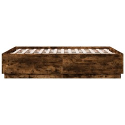 Cadre de lit sans matelas chêne fumé 140x190 cm 