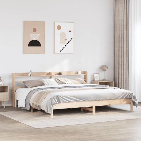 Cadre de lit sans matelas 180x200 cm bois massif de pin 