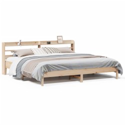 Cadre de lit sans matelas 180x200 cm bois massif de pin 