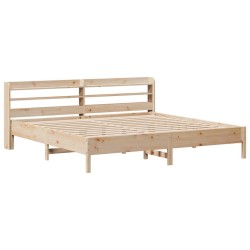 Cadre de lit sans matelas 180x200 cm bois massif de pin 
