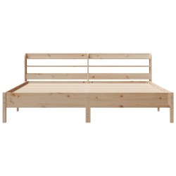 Cadre de lit sans matelas 180x200 cm bois massif de pin 