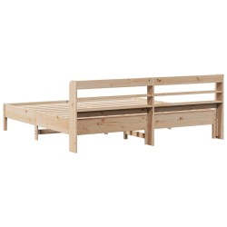 Cadre de lit sans matelas 180x200 cm bois massif de pin 