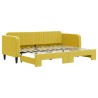 Lit de jour avec lit gigogne jaune 80x200 cm velours 