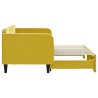 Lit de jour avec lit gigogne jaune 80x200 cm velours 