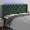 Tête de lit à LED Vert foncé 183x16x118/128 cm Velours  