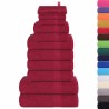 Ensemble de serviettes 12 pcs bordeaux 360 g/m² 100% coton 