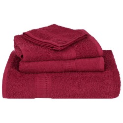 Ensemble de serviettes 12 pcs bordeaux 360 g/m² 100% coton 