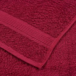 Ensemble de serviettes 12 pcs bordeaux 360 g/m² 100% coton 