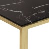 Table basse doré acier inoxydable et verre trempé 