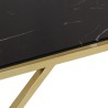 Table basse doré acier inoxydable et verre trempé 