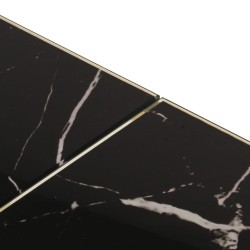 Table basse doré acier inoxydable et verre trempé 