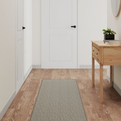 Tapis de couloir aspect sisal taupe 50x300 cm 