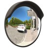 Miroir de traffic convexe d'extérieur Noir Ø45 cm Polycarbonate 