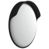 Miroir de traffic convexe d'extérieur Noir Ø45 cm Polycarbonate 