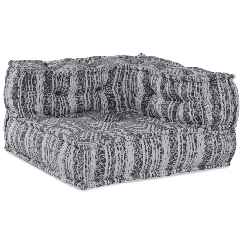 Pouf modulableGris 70x70x54 en tissu 
