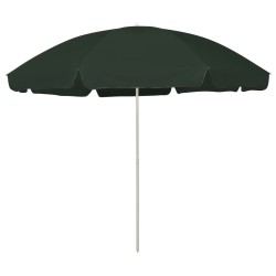 Parasol de plage vert 300 cm 