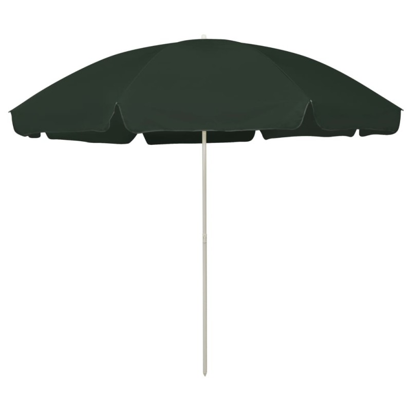 Parasol de plage vert 300 cm 