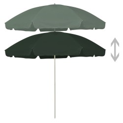 Parasol de plage vert 300 cm 