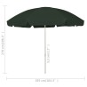 Parasol de plage vert 300 cm 