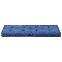 Coussin de plancher de palette Coton 120x40x7 cm Bleu clair 