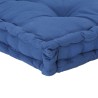 Coussin de plancher de palette Coton 120x40x7 cm Bleu clair 