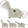 Fauteuil inclinable Crème Similicuir 