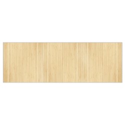 Tapis rectangulaire naturel clair 100x300 cm bambou 