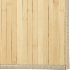 Tapis rectangulaire naturel clair 100x300 cm bambou 
