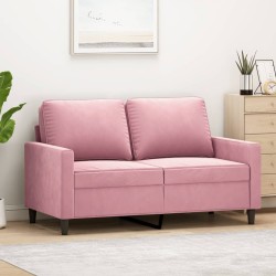 Canapé à 2 places Rose 120 cm Velours 