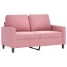 Canapé à 2 places Rose 120 cm Velours 