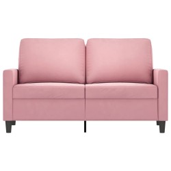 Canapé à 2 places Rose 120 cm Velours 