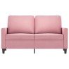 Canapé à 2 places Rose 120 cm Velours 