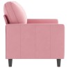 Canapé à 2 places Rose 120 cm Velours 