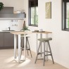 Pieds de table de bar en T, 2 pièces, blanc, 60 x 35 x (100-101) cm, acier 