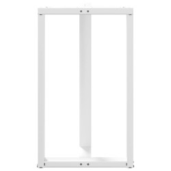 Pieds de table de bar en T, 2 pièces, blanc, 60 x 35 x (100-101) cm, acier 