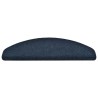 Tapis d'escalier autocollants 15 pcs Bleu 65x21x4 cm Aiguilleté 