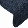 Tapis d'escalier autocollants 15 pcs Bleu 65x21x4 cm Aiguilleté 