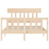 Cadre de lit sans matelas bois de pin massif 