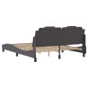 Cadre de lit sans matelas gris 160x200 cm similicuir 