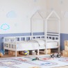 Lit de jour avec toit sans matelas blanc 90x190 cm bois massif 