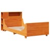 Cadre de lit sans matelas cire marron 90x200 cm bois pin massif 