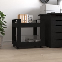Chariot de bureau Noir 60x45x60 cm Bois d'ingénierie 