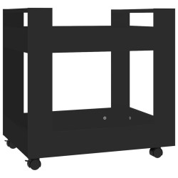 Chariot de bureau Noir 60x45x60 cm Bois d'ingénierie 