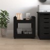 Chariot de bureau Noir 60x45x60 cm Bois d'ingénierie 